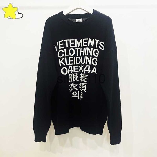 men's sweaters knitted sweater men women letter jacquard o-neck oversize black vtm pullover sweatshirts j230808, White;black
men's sweaters knitted sweater men women letter jacquard o-neck oversize black vtm pullover sweatshirts j230808, White;black