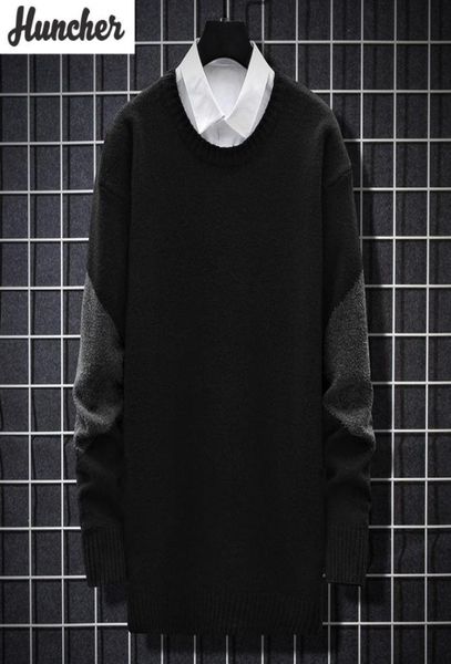 men039s sweaters huncher mens knitted sweater men 2021 autumn oversized patchwork knit pullover korean fashion harajuku black f7169972, White;black
men039s sweaters huncher mens knitted sweater men 2021 autumn oversized patchwork knit pullover korean fashion harajuku black f7169972, White;black