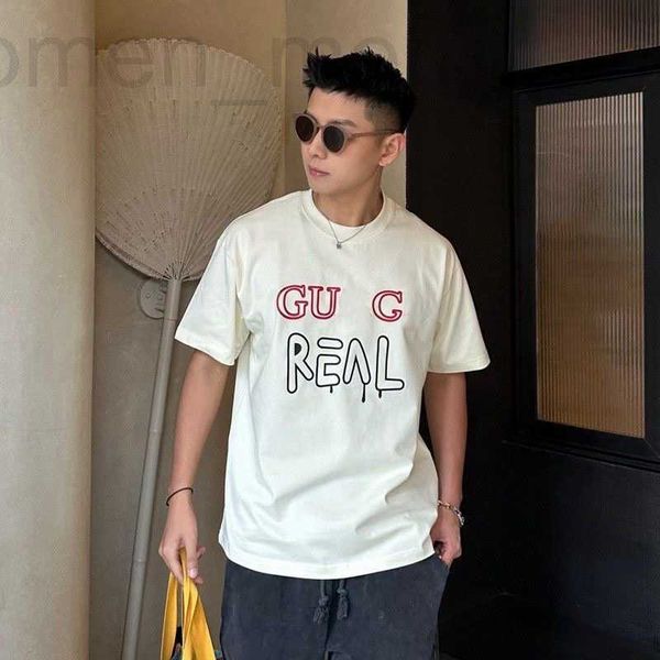 women's t-shirt designer this 2023 summer new luxury fashion gu home dissolved letter printing men's and os loose short sleeve t-s, White 
women's t-shirt designer this 2023 summer new luxury fashion gu home dissolved letter printing men's and os loose short sleeve t-s, White