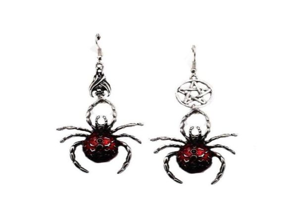 red spider dangle earrings for women men punk bat stars halloween drop earring gift ancient silver color whole jewelry8110567
red spider dangle earrings for women men punk bat stars halloween drop earring gift ancient silver color whole jewelry8110567