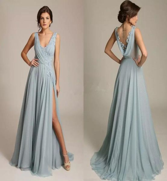 2017 dusty blue evening dresses v neck sleeveless appliques chiffon draped back high split formal evening gowns sweep train2859146, Black;red
2017 dusty blue evening dresses v neck sleeveless appliques chiffon draped back high split formal evening gowns sweep train2859146, Black;red