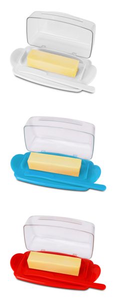 butter dish with counterlid, durable plastic butter container with spreader knife, cute handle and flip lid design for easy access, non-slip
butter dish with counterlid, durable plastic butter container with spreader knife, cute handle and flip lid design for easy access, non-slip