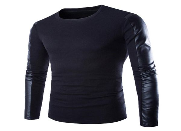 brands new autumn winter men039s sweater man oneck jumpers long sleeve pu leather patchwork pullover male puls si9234230, White;black
brands new autumn winter men039s sweater man oneck jumpers long sleeve pu leather patchwork pullover male puls si9234230, White;black