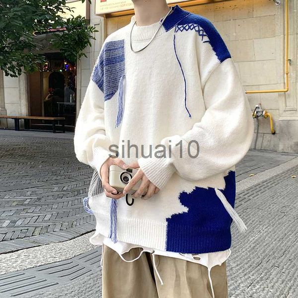 men's sweaters winter crew neck sweater men warm fashion casual retro knit pullover men korean loose long sleeve sweater mens jumper cl, White;black
men's sweaters winter crew neck sweater men warm fashion casual retro knit pullover men korean loose long sleeve sweater mens jumper cl, White;black