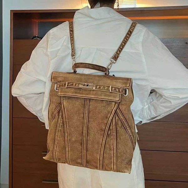fashion denim backpack middle ancient women's bag light luxury heavy industry high sense large capacity women 230815
fashion denim backpack middle ancient women's bag light luxury heavy industry high sense large capacity women 230815