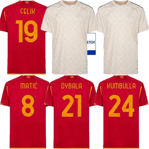 23 24 dybala romas soccer jerseys home away maglia pellegrini belotti celik abraham 2023 2024 football shirts mancini kumbulla kids shirt, Black;yellow
23 24 dybala romas soccer jerseys home away maglia pellegrini belotti celik abraham 2023 2024 football shirts mancini kumbulla kids shirt, Black;yellow