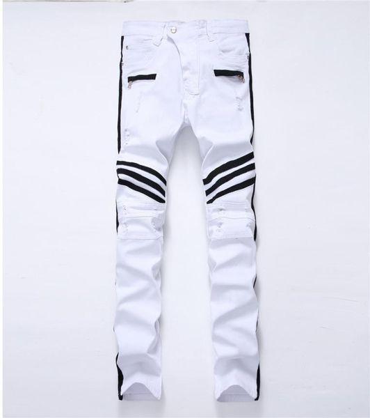 new hole white men039s jeans straight new brand denim jeans with zippers contrast color stripe male pants slim plus size trouse6801030, Blue
new hole white men039s jeans straight new brand denim jeans with zippers contrast color stripe male pants slim plus size trouse6801030, Blue