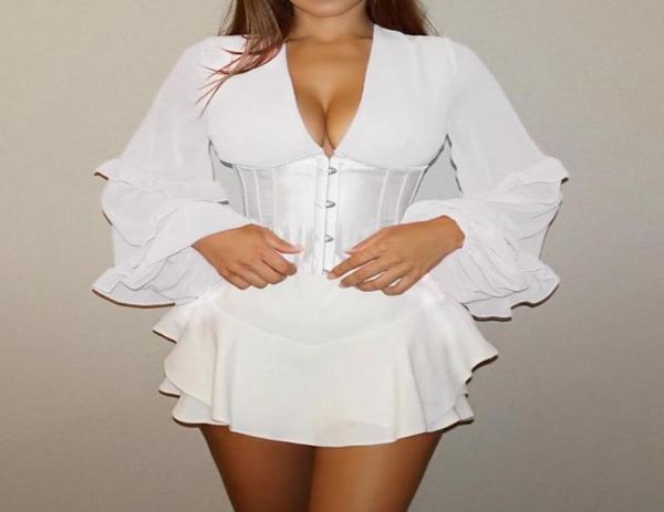 women039s blouses shirts lace up solid vneck womens and bustier corset hooks bubble sleeve spring1496141, White
women039s blouses shirts lace up solid vneck womens and bustier corset hooks bubble sleeve spring1496141, White
