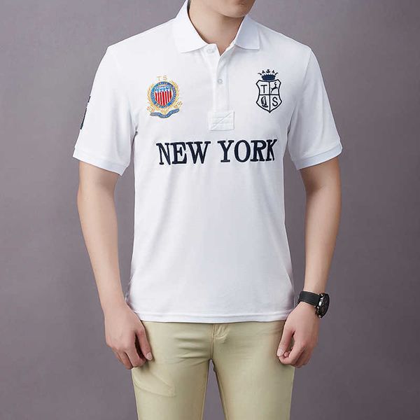 new loose fitting short sleeved polo shirt for men new york british sports casual pure cotton embroidery large, White;black
new loose fitting short sleeved polo shirt for men new york british sports casual pure cotton embroidery large, White;black