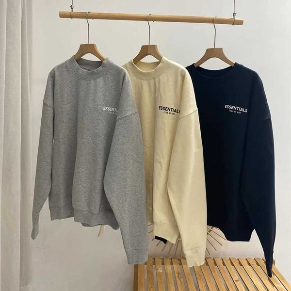 round neck basic sweater chest small letter esential print autumn and winter high street loose fit men women, Black
round neck basic sweater chest small letter esential print autumn and winter high street loose fit men women, Black