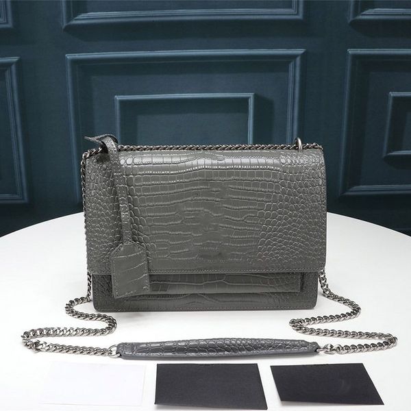 designer luxury bag women handbags shoulder tote bag sunset chain clutch handle flap crocodile embossed shiny smooth leather fashion medium
designer luxury bag women handbags shoulder tote bag sunset chain clutch handle flap crocodile embossed shiny smooth leather fashion medium
