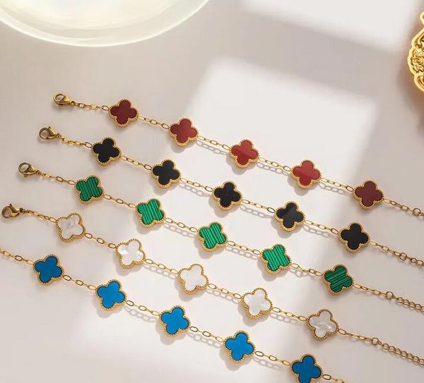 fashion jewelry designer bracelet new four-leaf clover women bracelet simple multi-flower fritillary lucky clover bracelet girl gift, Golden;silver
fashion jewelry designer bracelet new four-leaf clover women bracelet simple multi-flower fritillary lucky clover bracelet girl gift, Golden;silver