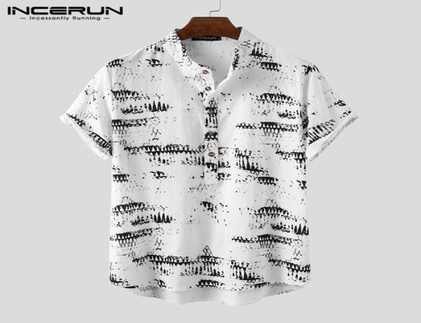 men039s casual shirts incerun summer cotton shirt men printed 2021 short sleeve streetwear stand collar camisa masculina breath6632106, White;black
men039s casual shirts incerun summer cotton shirt men printed 2021 short sleeve streetwear stand collar camisa masculina breath6632106, White;black