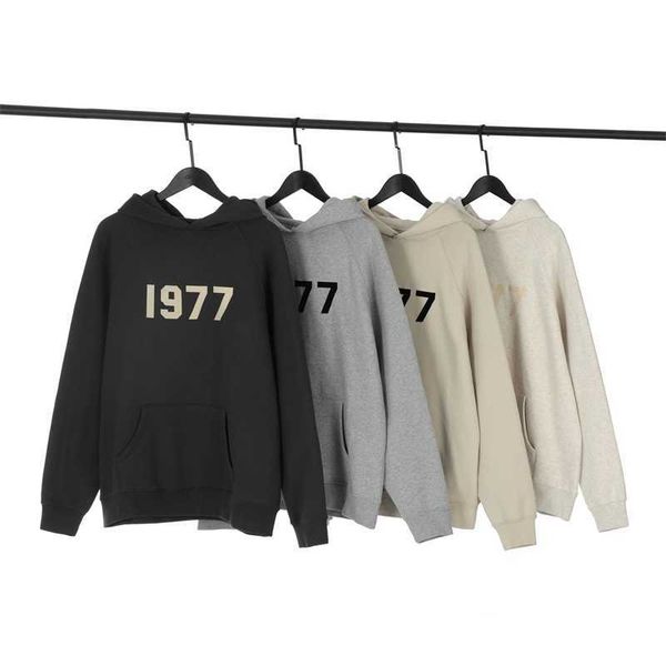 american wear of god esential 1977 flocked stamping and plush hoodie sweater, Black
american wear of god esential 1977 flocked stamping and plush hoodie sweater, Black