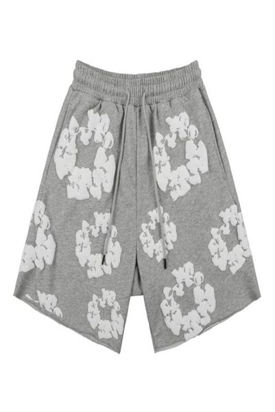 2022 casual summer europe usa flower puff print shorts women men high street oversize string running pocket pants jogging short sw3071389, White;black
2022 casual summer europe usa flower puff print shorts women men high street oversize string running pocket pants jogging short sw3071389, White;black