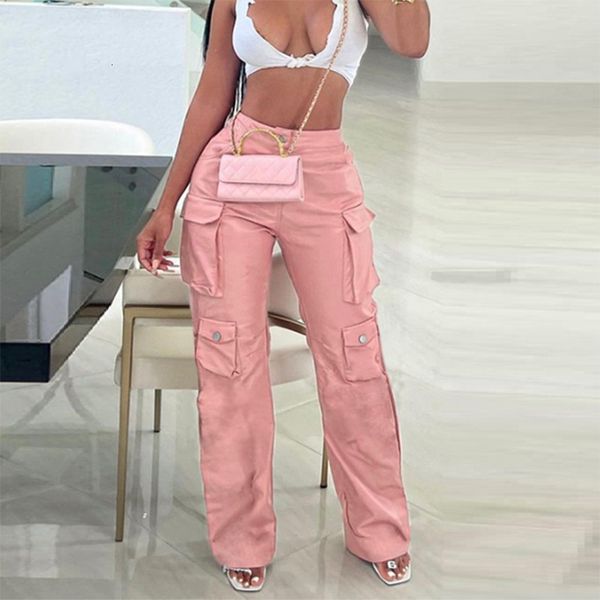 women's pants capris pink pu faux leather cargo pants women y2k hip hop high waist pockets baggy straight trousers fashion street party, Black;white
women's pants capris pink pu faux leather cargo pants women y2k hip hop high waist pockets baggy straight trousers fashion street party, Black;white