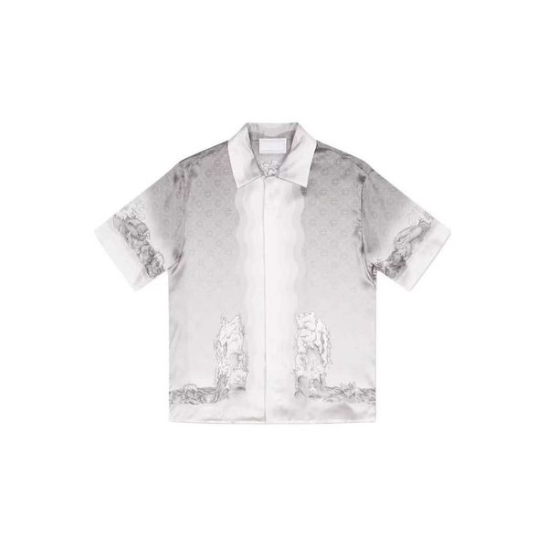 casablanca 22ss button up shirt guardian plaster image black and white gradient men's and women's couple hawaiian short sleeve shi, White;black
casablanca 22ss button up shirt guardian plaster image black and white gradient men's and women's couple hawaiian short sleeve shi, White;black