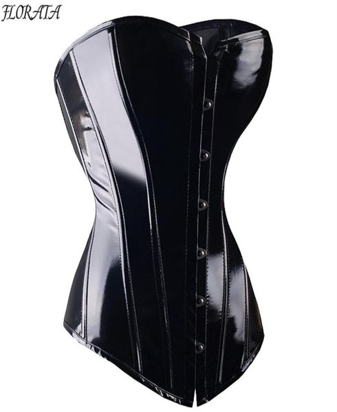 black pvc overbust corset steampunk basque lingerie goth rock corset leather waist trainer corset for women y111925691910, Black;white
black pvc overbust corset steampunk basque lingerie goth rock corset leather waist trainer corset for women y111925691910, Black;white