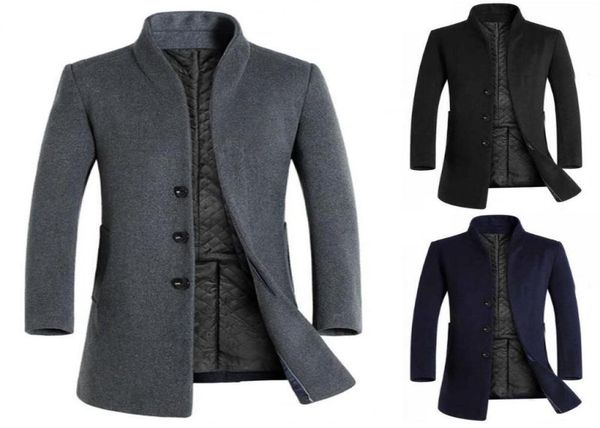 men039s wool blends men coat winter peacoat solid color stand collar long sleeve thick jacket overcoat for work clothes stree2777923, Black
men039s wool blends men coat winter peacoat solid color stand collar long sleeve thick jacket overcoat for work clothes stree2777923, Black
