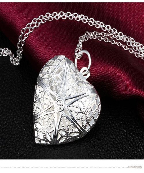 925 silver pendant heart necklace po locket can open with chain ne119 10pcslot1249399
925 silver pendant heart necklace po locket can open with chain ne119 10pcslot1249399