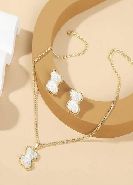 korean bear necklace earring set exquisite jewelry alloy women039s imitation pearl necklace7346221, Silver
korean bear necklace earring set exquisite jewelry alloy women039s imitation pearl necklace7346221, Silver