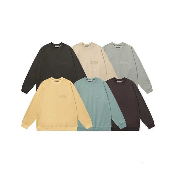high version esential meichao street casual round neck sweater with flocking printing, Black
high version esential meichao street casual round neck sweater with flocking printing, Black