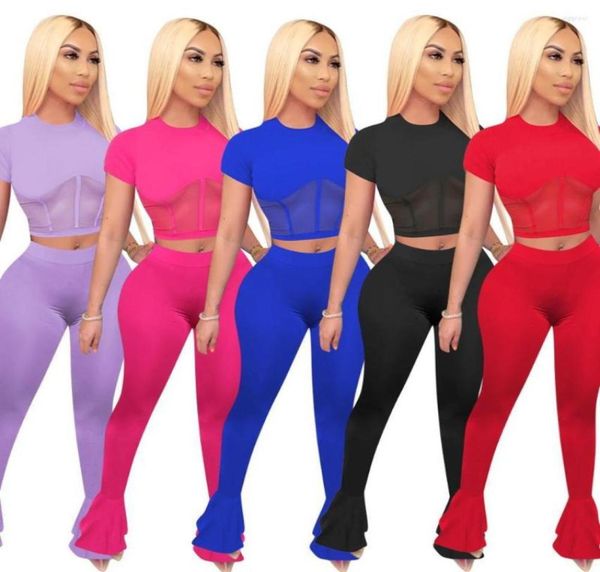 women039s tracksuits o neck mesh tracksuit two piece set summer short sleeves crop and long tight flares pants 2 outf8804232, Gray
women039s tracksuits o neck mesh tracksuit two piece set summer short sleeves crop and long tight flares pants 2 outf8804232, Gray
