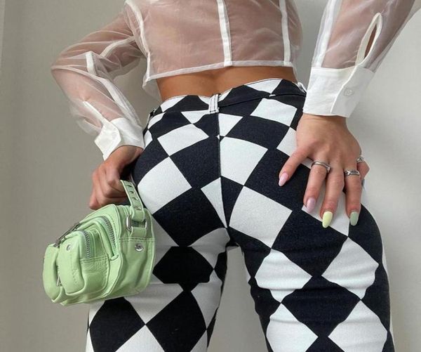 women039s pants capris fashion flare woman trouser black and white plaid push up women clothing 2021 casual streetwear pantal9861425, Black;white
women039s pants capris fashion flare woman trouser black and white plaid push up women clothing 2021 casual streetwear pantal9861425, Black;white