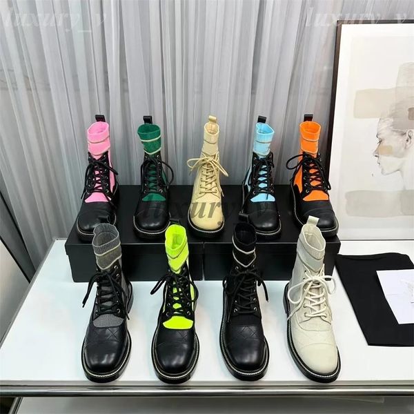 designer women socks boots lace-up ankle buckle boots knitted stretch boot lady leather fashion motorcycle ankle outdoor boots, Black
designer women socks boots lace-up ankle buckle boots knitted stretch boot lady leather fashion motorcycle ankle outdoor boots, Black