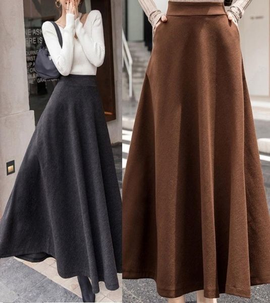 women autumn winter long a line thick warm woolen skirts female loose wool blends long skirt5037284, Black
women autumn winter long a line thick warm woolen skirts female loose wool blends long skirt5037284, Black