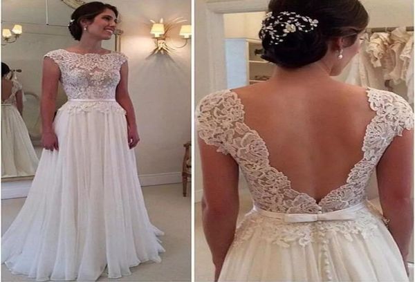scoop neck lace chiffon beach wedding dress with v back 2020 appliques wedding gowns new casamento4996793, White
scoop neck lace chiffon beach wedding dress with v back 2020 appliques wedding gowns new casamento4996793, White