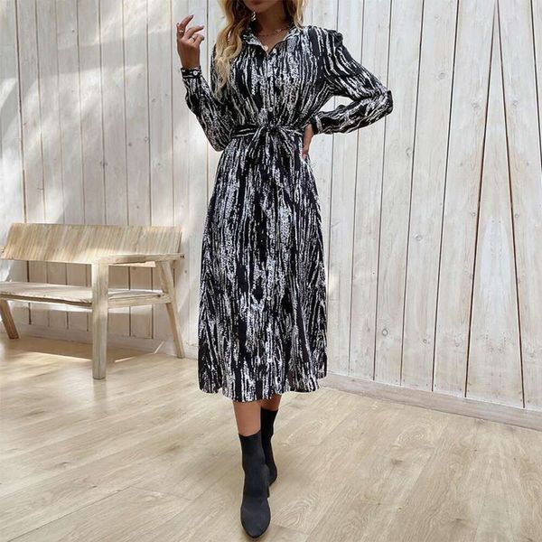 wholesale autumn and winter womens long sleeved tie dyed dress, Black;gray