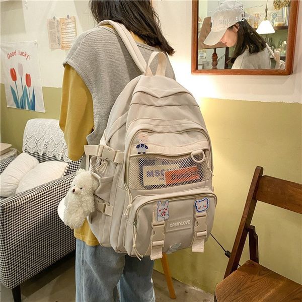 school bags enopella fashion waterproof nylon women backpack for girls travel high capacity student bookbag men black lapbag 230807
school bags enopella fashion waterproof nylon women backpack for girls travel high capacity student bookbag men black lapbag 230807
