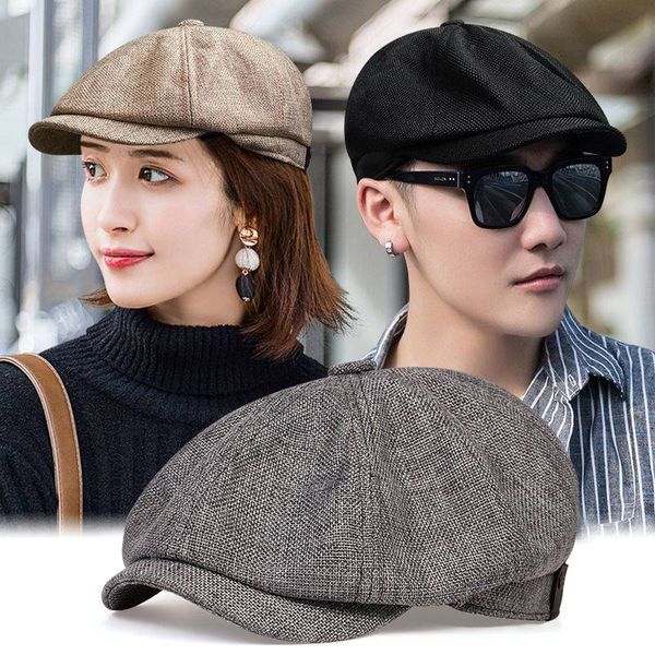 berets woman mens casual sboy hat spring and autumn retro beret wild hats octagonal cap 230808, Blue;gray
berets woman mens casual sboy hat spring and autumn retro beret wild hats octagonal cap 230808, Blue;gray