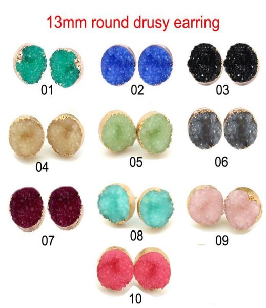 selling 13mm round druzy stone stud earrings bling heart drusy rhinestone gold earrings for women4524161, Golden;silver
selling 13mm round druzy stone stud earrings bling heart drusy rhinestone gold earrings for women4524161, Golden;silver