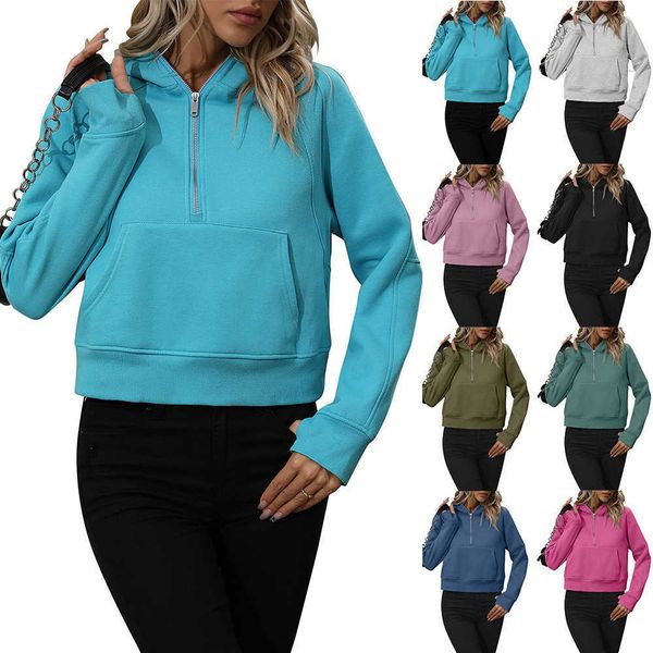 no brand name new women's half zip pullover hooded sweatshirt brushed short lulu sweatshirt, Black
no brand name new women's half zip pullover hooded sweatshirt brushed short lulu sweatshirt, Black