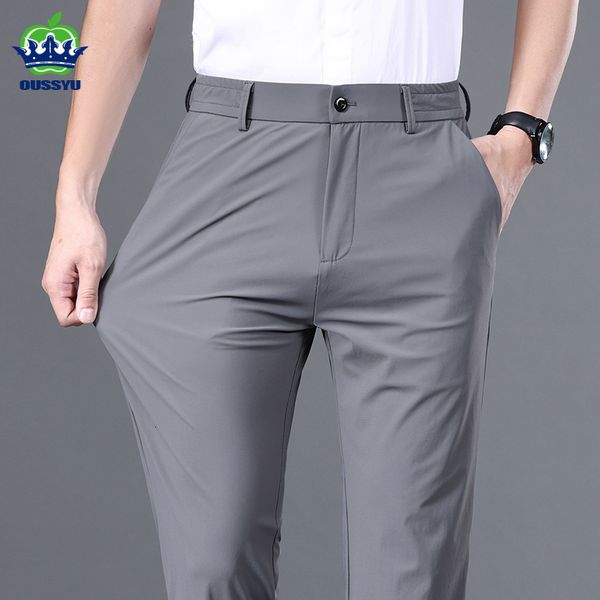 men s pants summer good stretch smooth trousers men business elastic waist korean classic thin black gray blue brand casual suit male 230808
men s pants summer good stretch smooth trousers men business elastic waist korean classic thin black gray blue brand casual suit male 230808