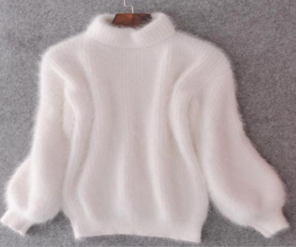 fashionter cashmere turtleneck pullover mohair women sweaters and pullovers mink warm thick loose lantern sleeve pullover y1810203041485, White;black
fashionter cashmere turtleneck pullover mohair women sweaters and pullovers mink warm thick loose lantern sleeve pullover y1810203041485, White;black