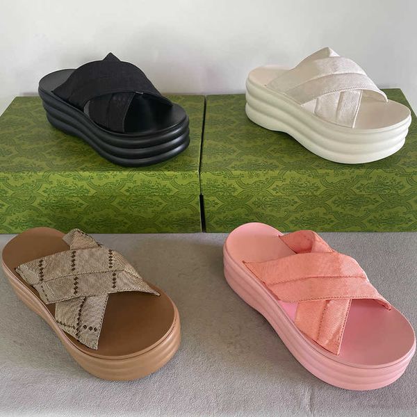 women designer platform sandals rubber sole slides dress wedges sandal summer beach slippers luxury high heel shoe size 35-45 with box no458, Black
women designer platform sandals rubber sole slides dress wedges sandal summer beach slippers luxury high heel shoe size 35-45 with box no458, Black