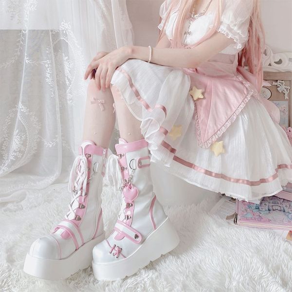 boots pink sweet design luxury motorcycle boots shoes women goth platform mid calf boots wedges heeled cospaly autumn combat boots 230807, Black
boots pink sweet design luxury motorcycle boots shoes women goth platform mid calf boots wedges heeled cospaly autumn combat boots 230807, Black