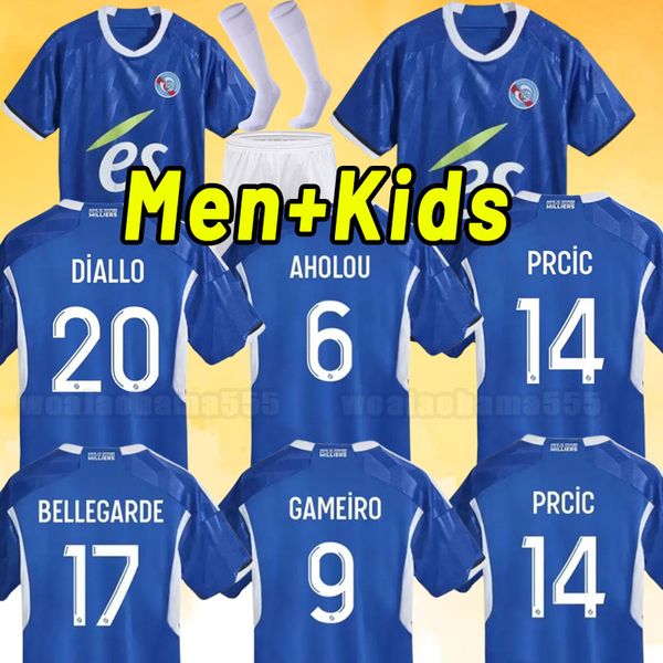 23 24 rc strasbourg alsace soccer jerseys maillot de foot home blue 2023 2024 aholou thomasson lienard diallo djiku ajorque gameiro football, Black;yellow
23 24 rc strasbourg alsace soccer jerseys maillot de foot home blue 2023 2024 aholou thomasson lienard diallo djiku ajorque gameiro football, Black;yellow