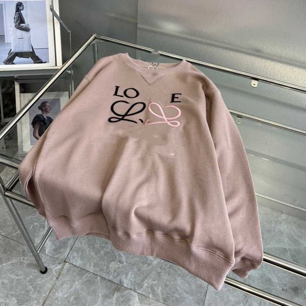 women's hoodies & sweatshirts autumn and winter loe classic color contrast embroidery terry cotton loose round neck men's women�, Black
women's hoodies & sweatshirts autumn and winter loe classic color contrast embroidery terry cotton loose round neck men's women�, Black