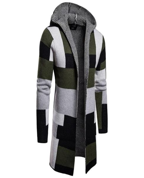 men foreign trade stripe color matching jackets long style cardigan outerwear sweater male button drop shipfashion coats4427498, White;black
men foreign trade stripe color matching jackets long style cardigan outerwear sweater male button drop shipfashion coats4427498, White;black
