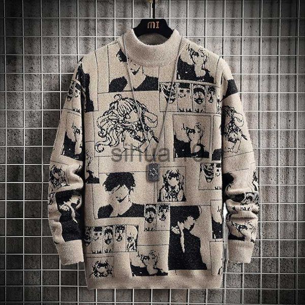 men's sweaters anime sweater men winter sweaters long sleeve pullovers anime clothes men streetwear cartoon pattern mock neck sweater j, White;black
men's sweaters anime sweater men winter sweaters long sleeve pullovers anime clothes men streetwear cartoon pattern mock neck sweater j, White;black