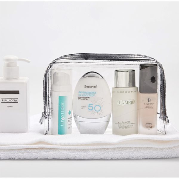 cosmetic bags cases transparent plastic storage bag with zipper cosmetic handbag travel sub-bottling storage bathroom toiletry bag makeup or
cosmetic bags cases transparent plastic storage bag with zipper cosmetic handbag travel sub-bottling storage bathroom toiletry bag makeup or
