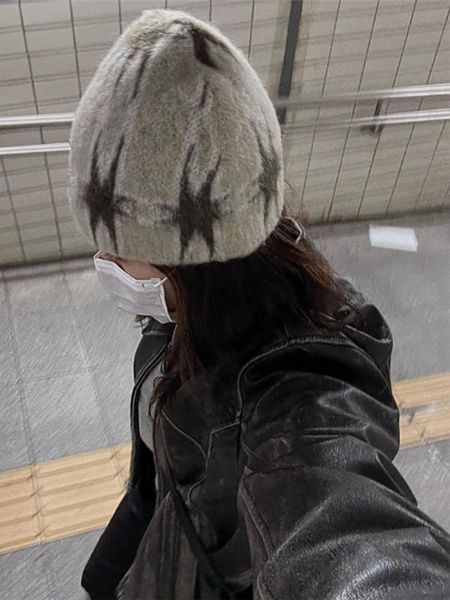 beanie/skull caps winter warm beanies caps y2k knitted printed women skullies hats korean fashion harajuku casual autumn skullcap 230807, Blue;gray
beanie/skull caps winter warm beanies caps y2k knitted printed women skullies hats korean fashion harajuku casual autumn skullcap 230807, Blue;gray