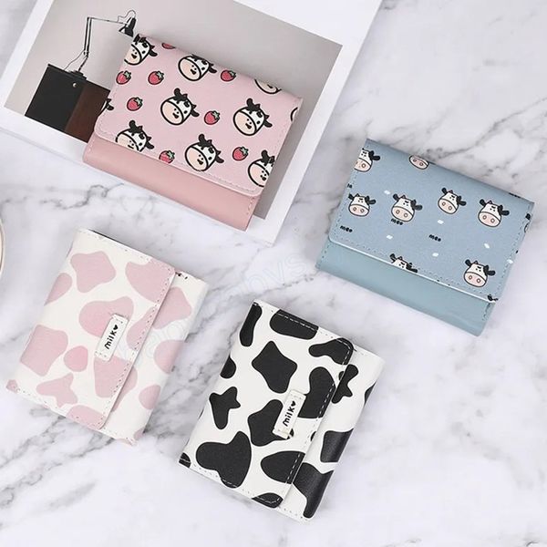 wallet pu leather cartoon cow cattle short ladies multi-card slot coin purses student cute triple fold wallet, White
wallet pu leather cartoon cow cattle short ladies multi-card slot coin purses student cute triple fold wallet, White