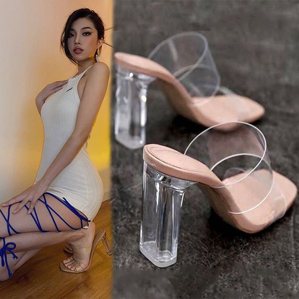 dress shoes summer women pumps 9cm sandals jelly slippers open square toe high heel transparent shoe clear 230807, Black
dress shoes summer women pumps 9cm sandals jelly slippers open square toe high heel transparent shoe clear 230807, Black