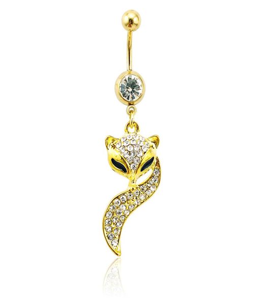 fashion gold plated navel rings 316l stainless steel barbells dangle rhinestone fox belly rings body piercing jewelry8752714, Silver
fashion gold plated navel rings 316l stainless steel barbells dangle rhinestone fox belly rings body piercing jewelry8752714, Silver