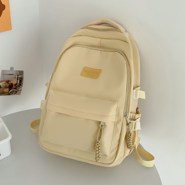 school bags simple casual backpack multilayer solid color travel rucksack multipocket with zipper waterproof for hiking camping 230807
school bags simple casual backpack multilayer solid color travel rucksack multipocket with zipper waterproof for hiking camping 230807